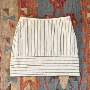 NWT Madewell Linen/Cotton Striped Mini Skirt